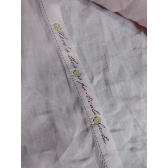 🔥Margaritaville Rare Men's XL Long Sleeve Pink 100% Linen 👀Embroidered Shirt - Picture 4 of 7